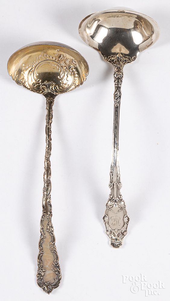 Appraisal: Two sterling silver ladles Two sterling silver ladles ozt In-House