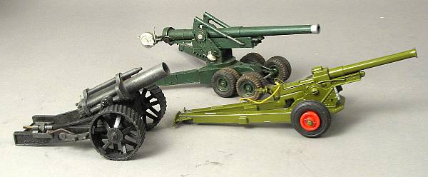 Appraisal: Assorted Military Weapons Cannons amp Miscellany Lot includes boxed Howitzer