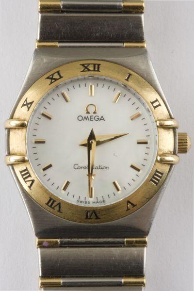 Appraisal: Omega Lady's Constellation Wristwatch with stainless and gold band gold