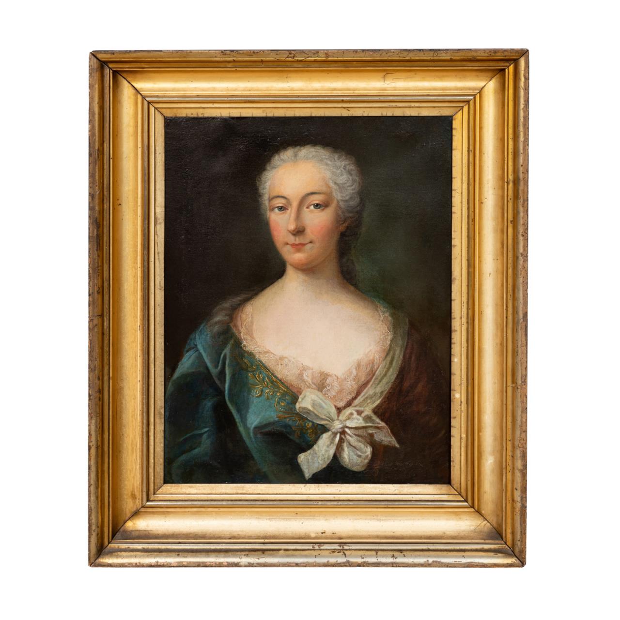 Appraisal: TH C FRENCH SCHOOL PORTRAIT OF A LADY OIL French