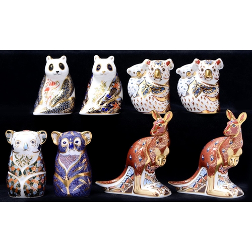 Appraisal: Eight Royal Crown Derby paperweights including Queensland Koala and Imperial