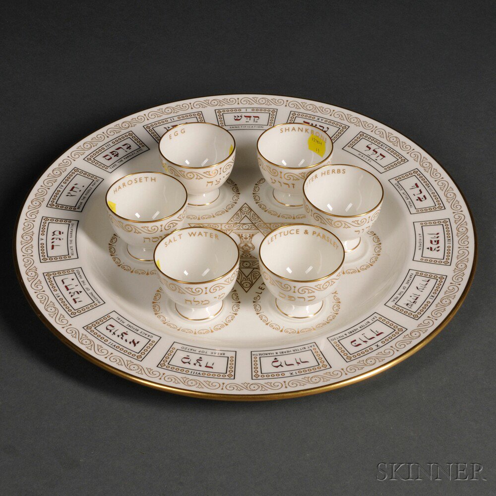 Appraisal: Wedgwood Bone China Passover Seder Set England s comprising a