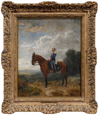 Appraisal: Carl Seiler equestrian painting Carl Wilhelm Anton Seiler German -