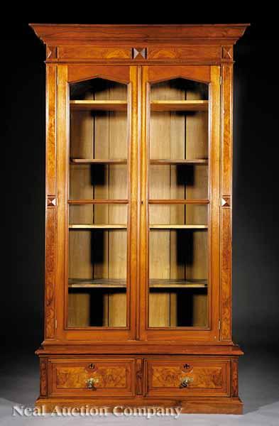 Appraisal: An American Eastlake Walnut Bookcase late th c molded stepped