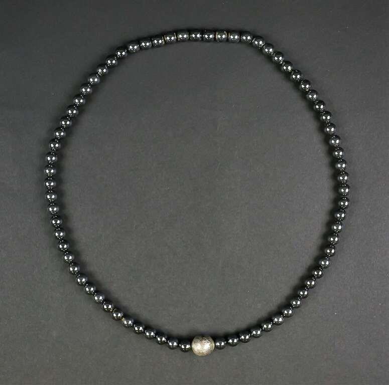 Appraisal: Paloma Picasso for Tiffany Co hematite bead necklace with larger