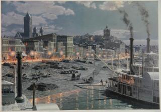 Appraisal: John Stobart off John Stobart American - - ''Pittsburgh Water