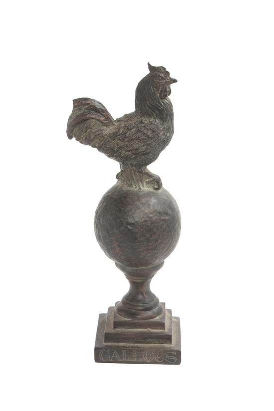 Appraisal: Sale Lot A Composite Doorstop depicting a rooster standing on