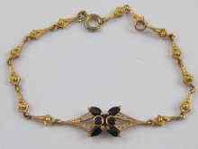 Appraisal: A yellow metal tests ct gold bracelet approx cm long