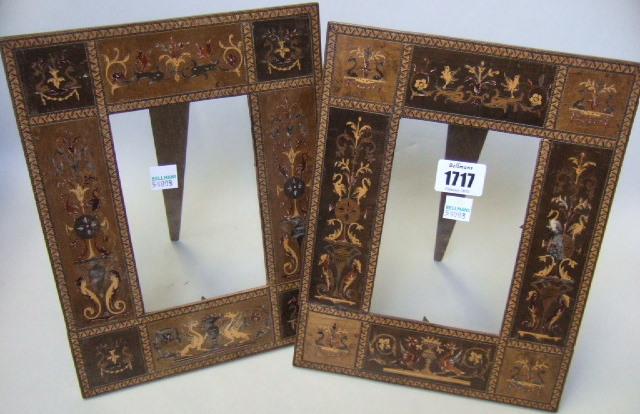 Appraisal: A pair of Continental marquetry inlaid photo frames th century