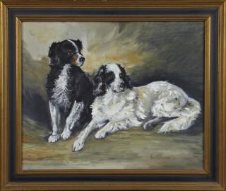 Appraisal: Arden Carroll Hook Louisiana Two Spaniels Arden Carroll Hook Louisiana