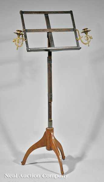 Appraisal: An Antique American Mahogany Adjustable Music Stand early th c