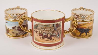 Appraisal: Two Lynton porter mugs painted with setters spaniels and retrievers