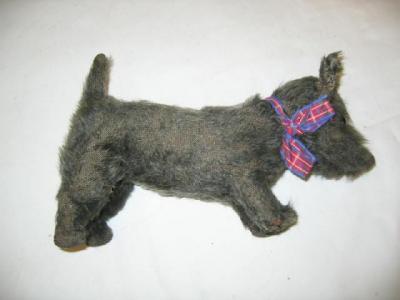 Appraisal: A Chad Valley black plush model of a Scottie dog