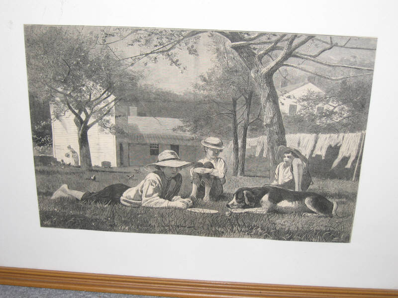 Appraisal: WINSLOW HOMER AMERICAN - Three illustrations from Harper's Weekly wood