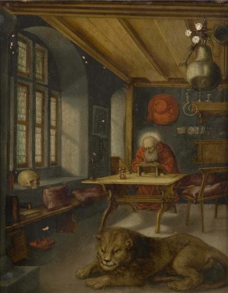 Appraisal: AFTER ALBRECHT DURER ST JEROME IN HIS STUDY Oil on