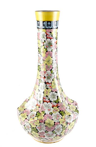 Appraisal: A Minton porcelain floral decorated vase height in diameter in