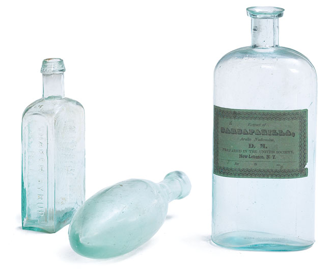 Appraisal: Shaker bottles group of three including a syrup bottle an