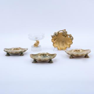 Appraisal: Group of Five Sherle Wagner Gold Plated Bathroom Accessories Includes