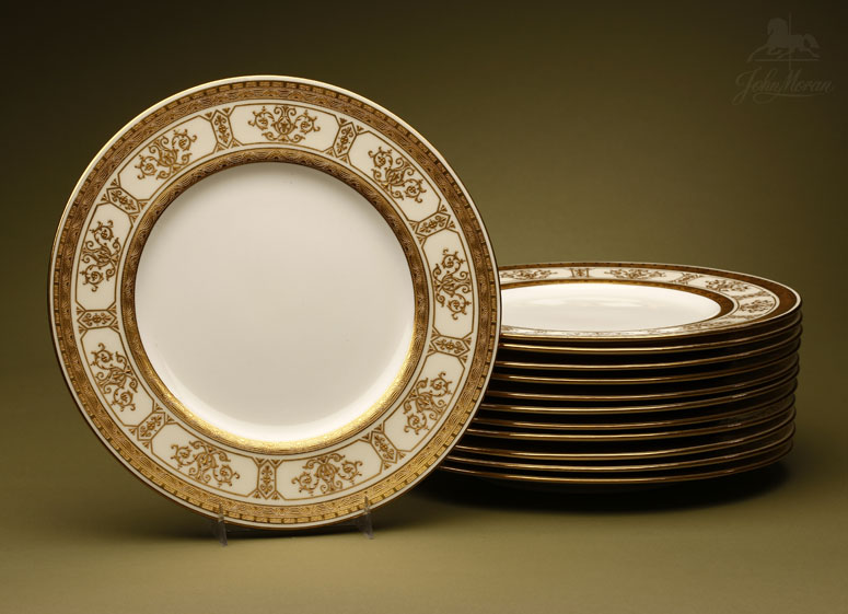 Appraisal: Set twelve Minton gilt porcelain luncheon plates Set twelve Minton