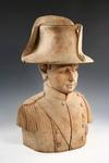 Appraisal: WOODEN SCULPTURE - Circa Life-Sized Bust Portrait of Napoleon in