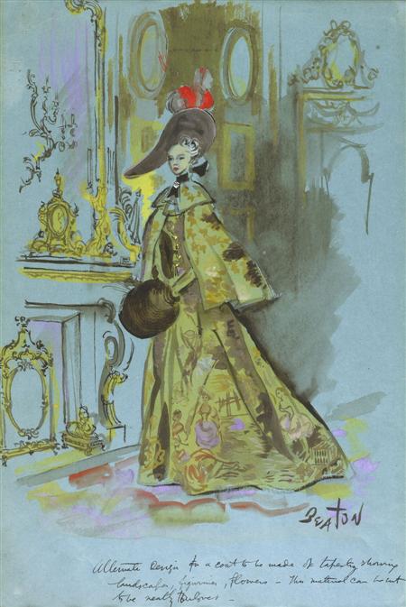 Appraisal: SIR CECIL BEATON - COSTUME DESIGN FOR LADY WINDERMERE'S FAN