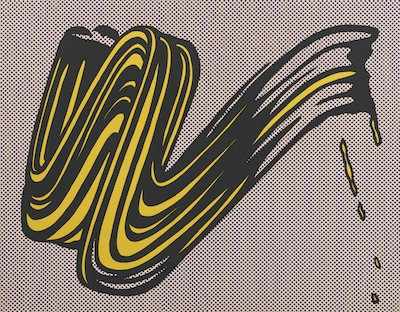 Appraisal: Roy Lichtenstein American - Brushstroke Silkscreen printed in colors on