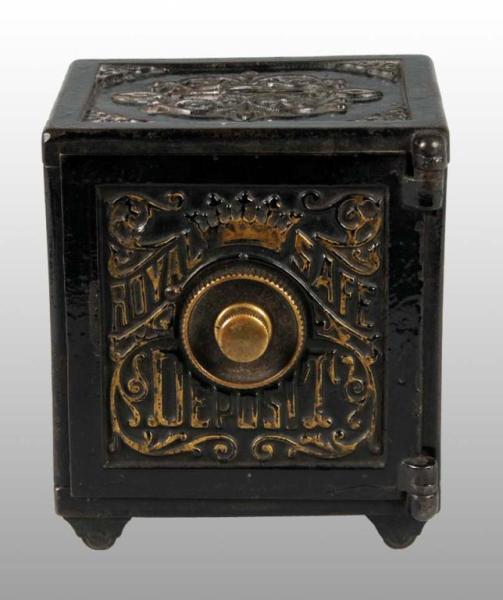 Appraisal: Cast Iron Royal Safe Bank Description Manufactured by J E