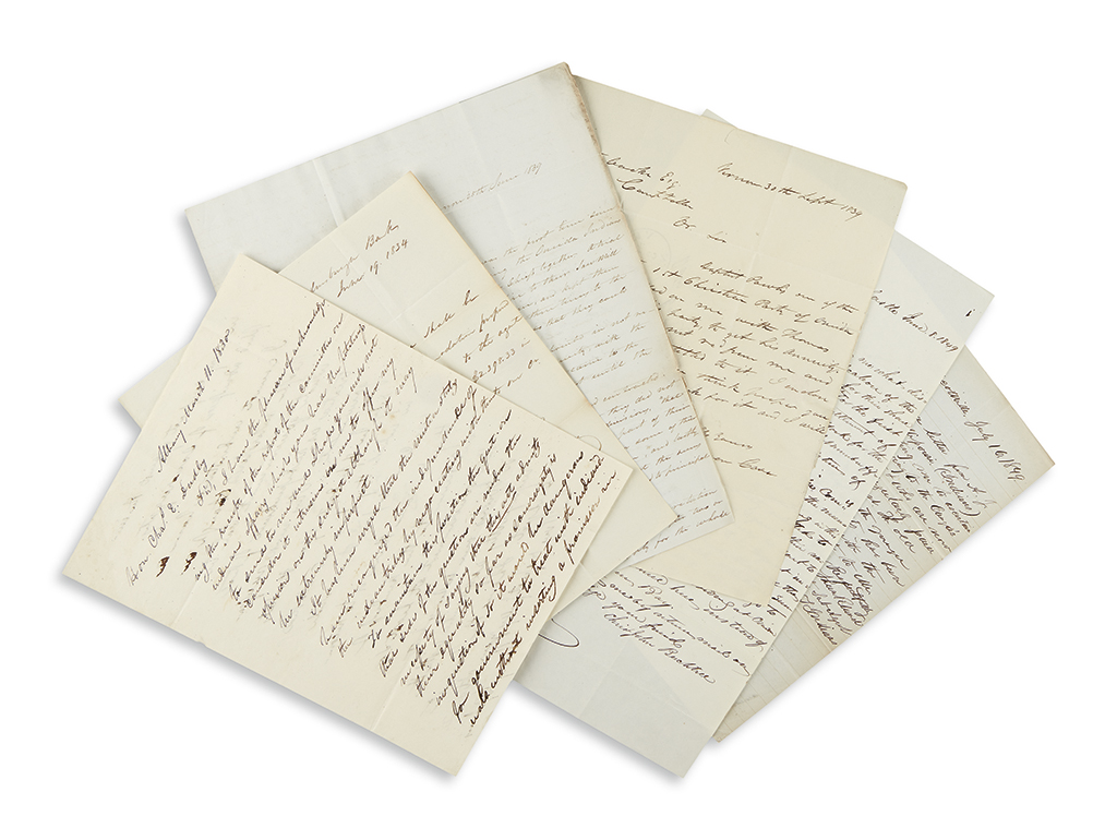 Appraisal: AMERICAN INDIANS Group of letters relating to American Indians in