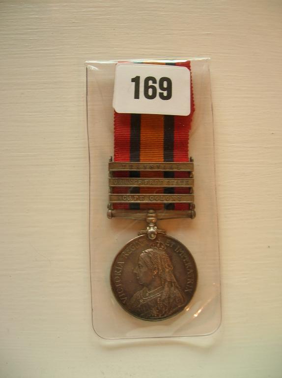 Appraisal: A Queens South Africa Medal to L Sergeant J J