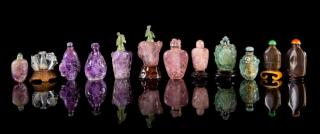 Appraisal: Twelve Hardstone Snuff Bottles Twelve Hardstone Snuff Bottles TH- TH