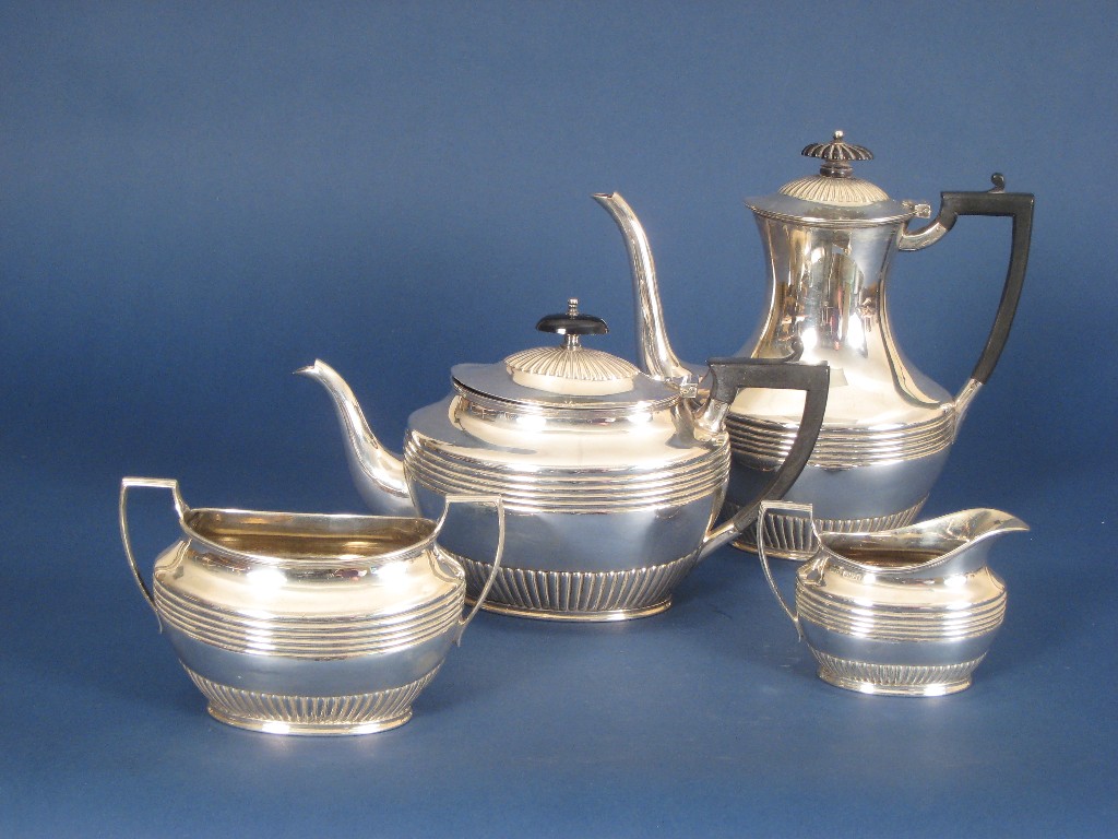 Appraisal: An Edward VII George V four piece Tea and Coffee