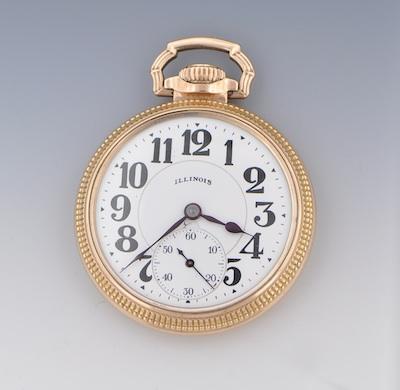 Appraisal: Illinois Railroad Pocket Watch Bunn Special American ca k gold-filled