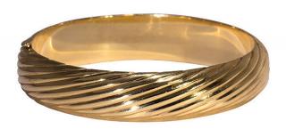 Appraisal: Tiffany Co k yellow gold bangle bracelet Tiffany Co k