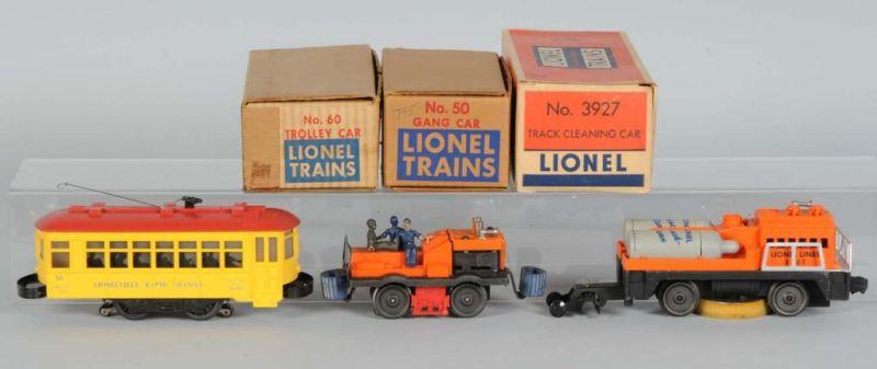 Appraisal: Lot of Lionel Motorized Units in OB Description Post-war Includes