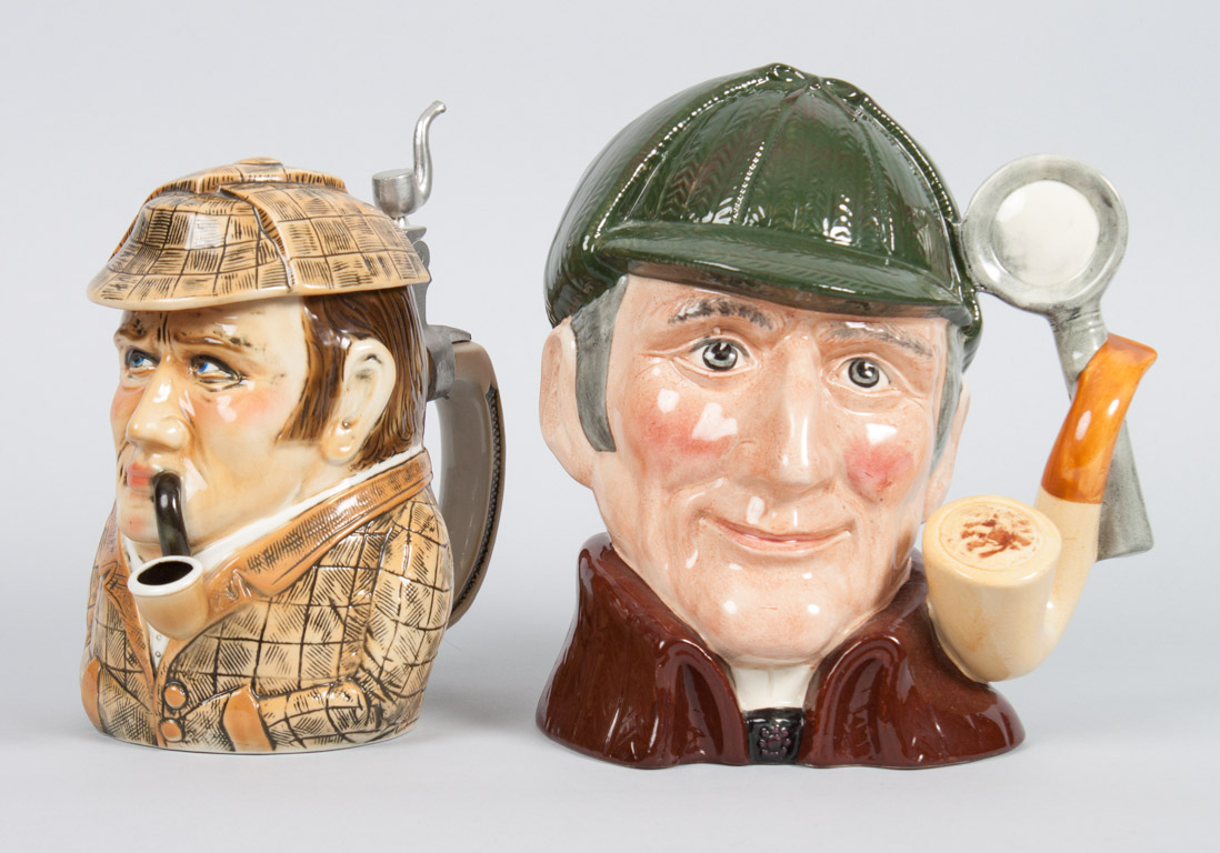 Appraisal: Two Sherlock Holmes character jugs Royal Doulton china character jug