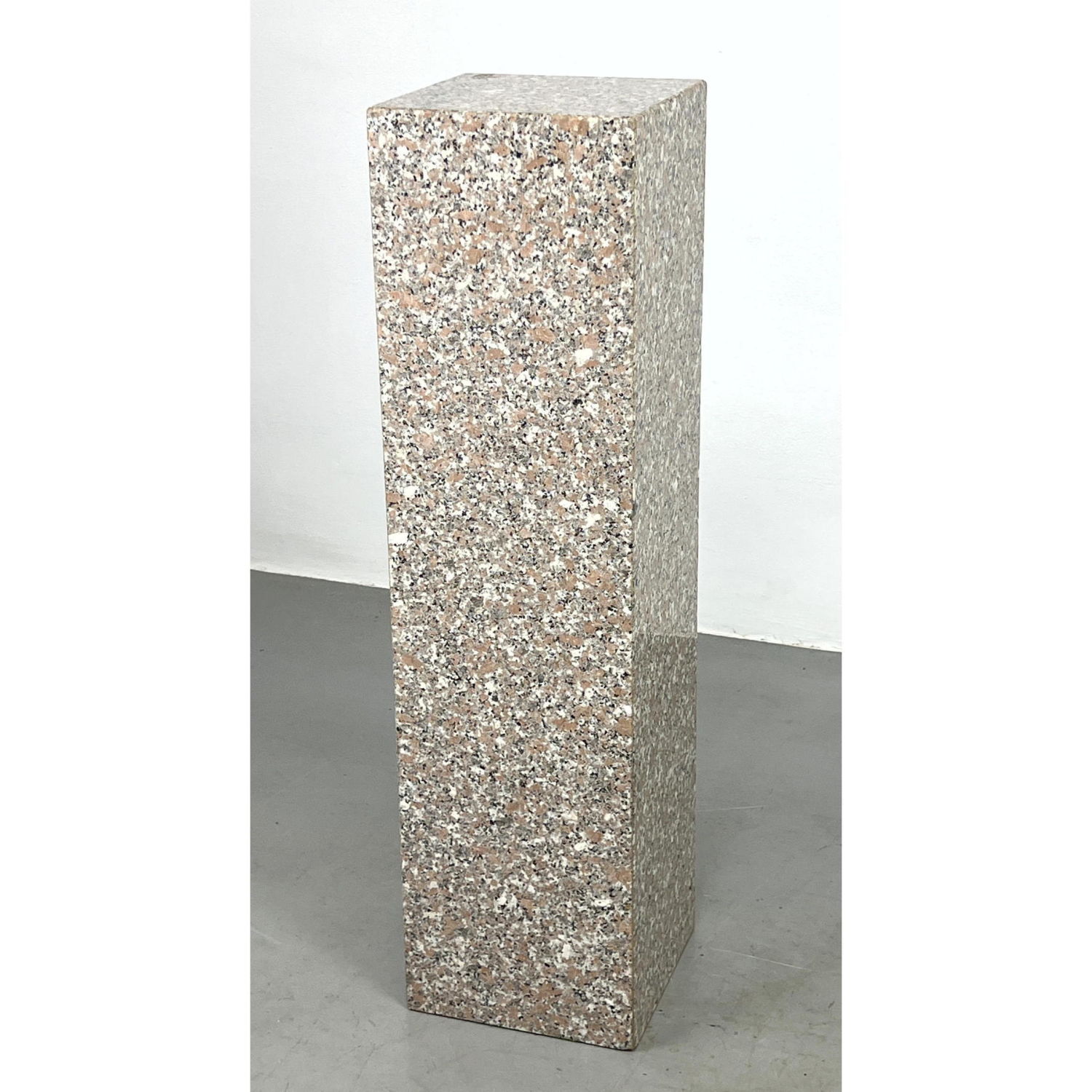 Appraisal: Tall Natural Granite Column Display Pedestal Dimensions H inches W