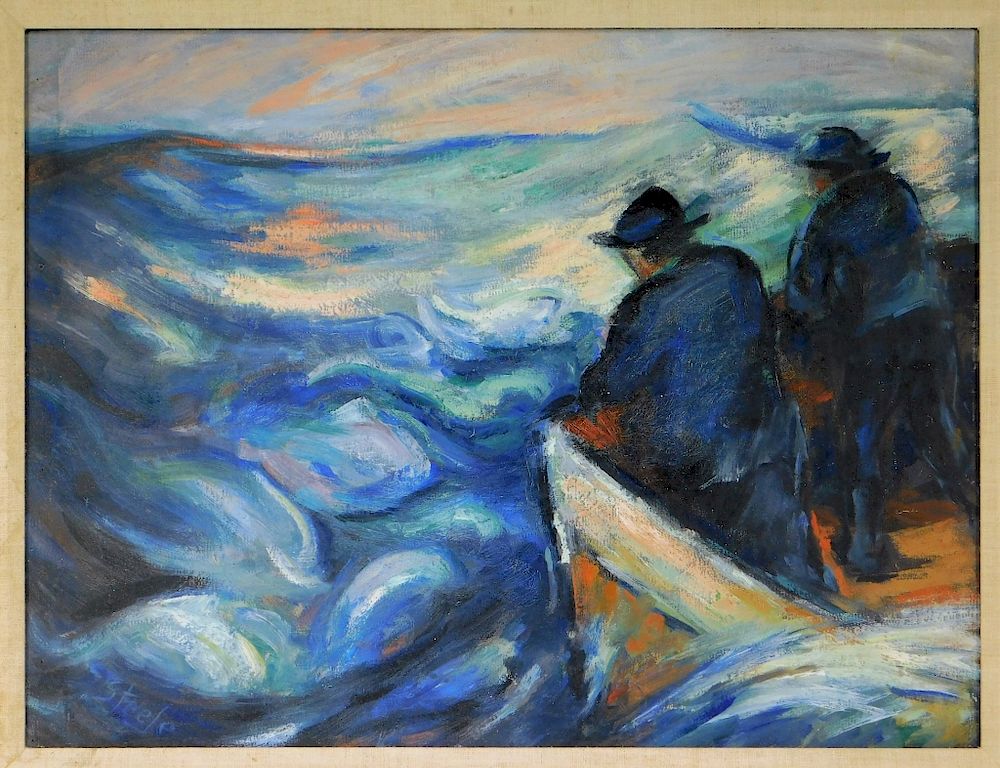 Appraisal: Jack Steele Post Impressionist Seascape Painting Jack Keijo Steele Washington