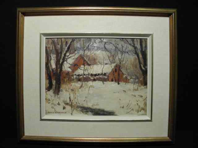 Appraisal: Manly Macdonald Canadian - oil on board painting Depicts a