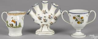 Appraisal: Three pieces of English pearlware th c to include a