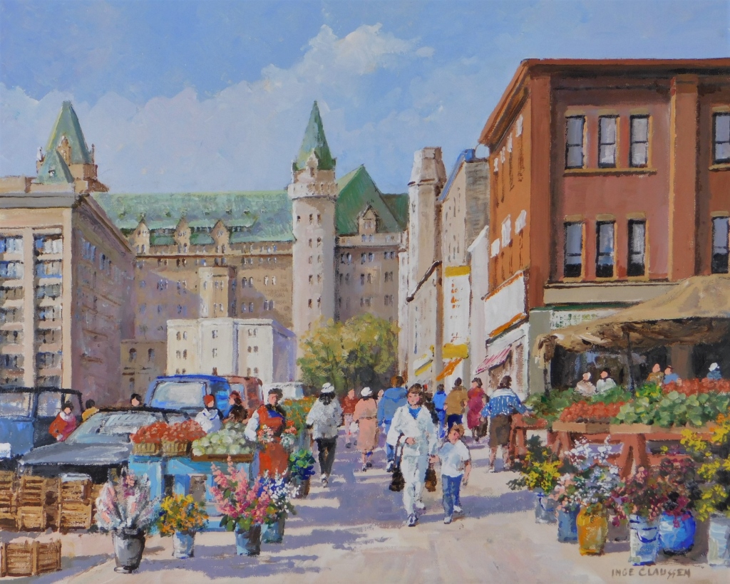 Appraisal: INGE CLAUSSEN O C BYWARD MARKET OTTAWA LANDSCAPE Canada th