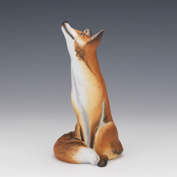 Appraisal: HEREND FOX FIGURINE Herend polychromed fox figurine stamped to the