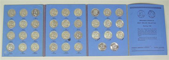 Appraisal: Complete Coin Franklin Half Dollar Set Grades range VF -