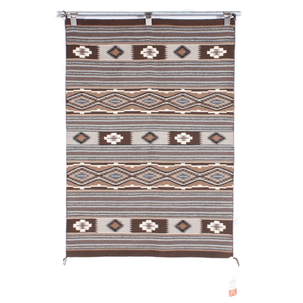 Appraisal: NAVAJO PINE SPRINGS WEAVING RUG WITH TRADITIONAL BANDED PATTERN CA