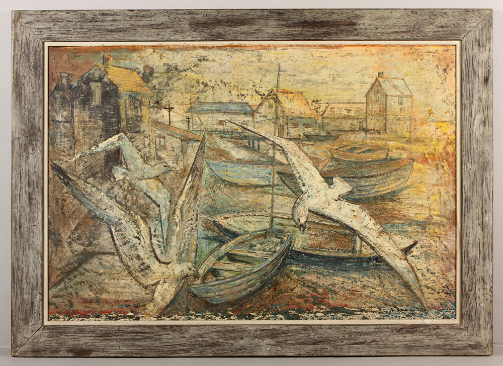 Appraisal: - Tosa Motif O C Robert Tosa Motif with boats