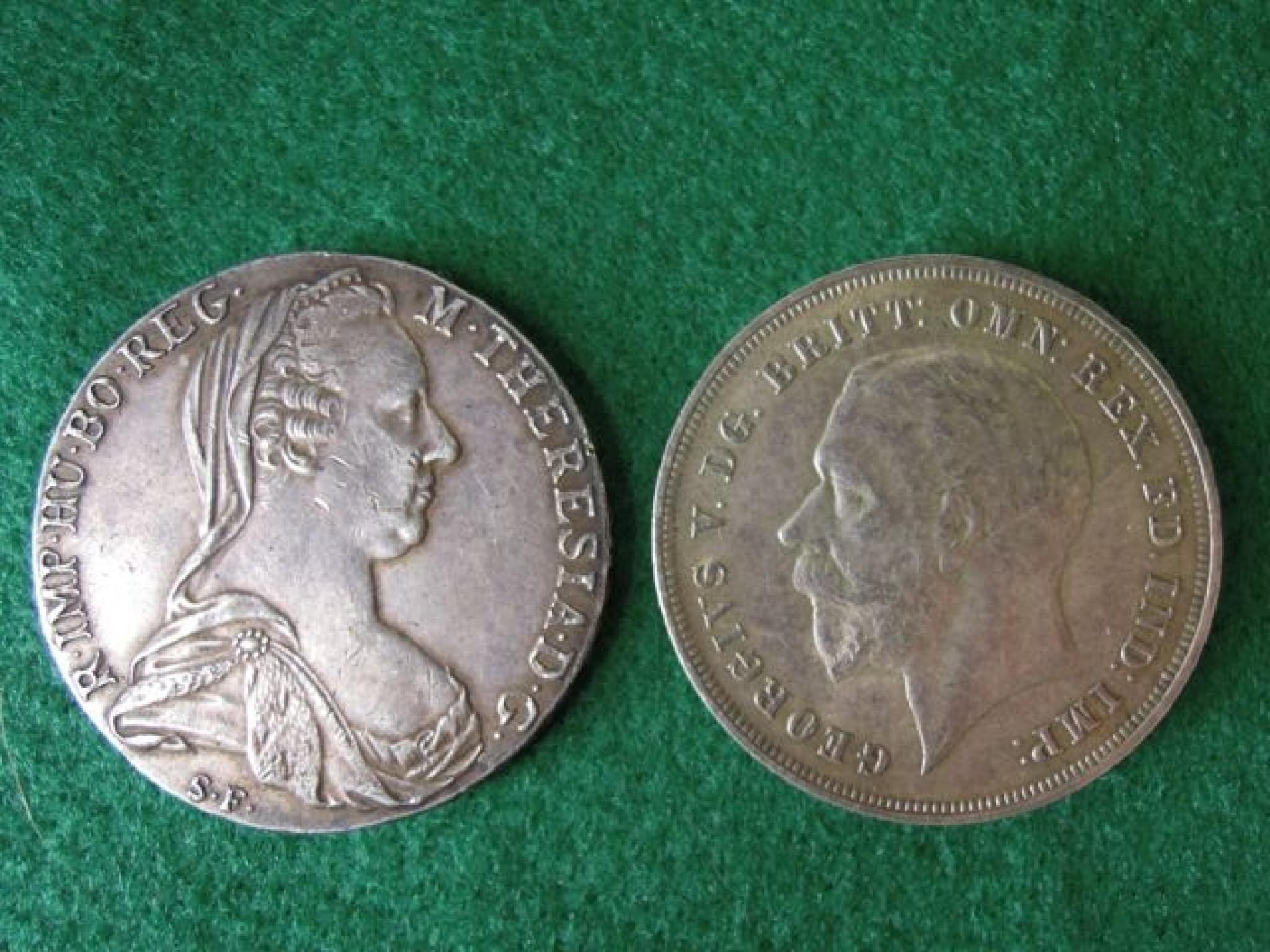 Appraisal: A crown and Theresa silver coin