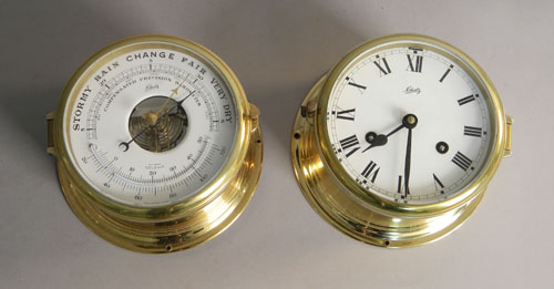 Appraisal: Schatz ship's clock and barometer th c dia