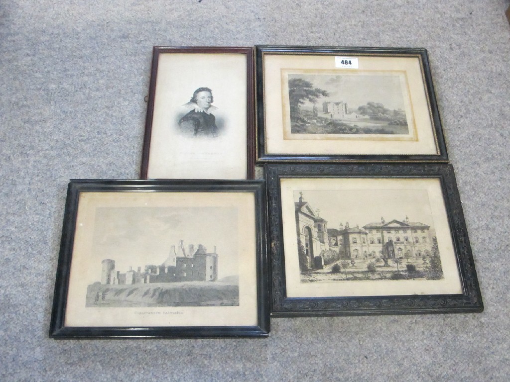 Appraisal: Four framed engravings