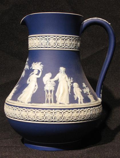 Appraisal: Wedgwood jasperware maiden decorated pitcher H in PROVENANCE The Property