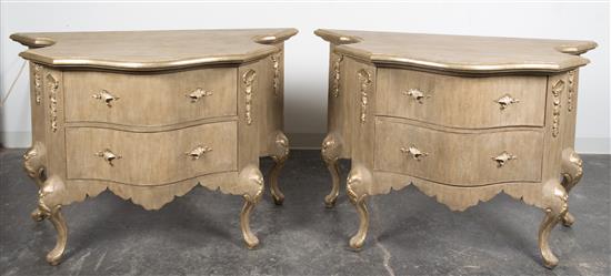 Appraisal: Sale Lot A Pair of Painted Commodes dennis leen each