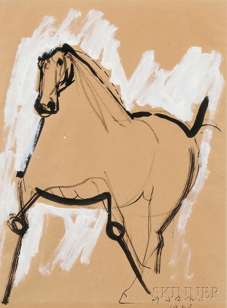 Appraisal: Marino Marini Italian - Horse Signed and dated Marino l